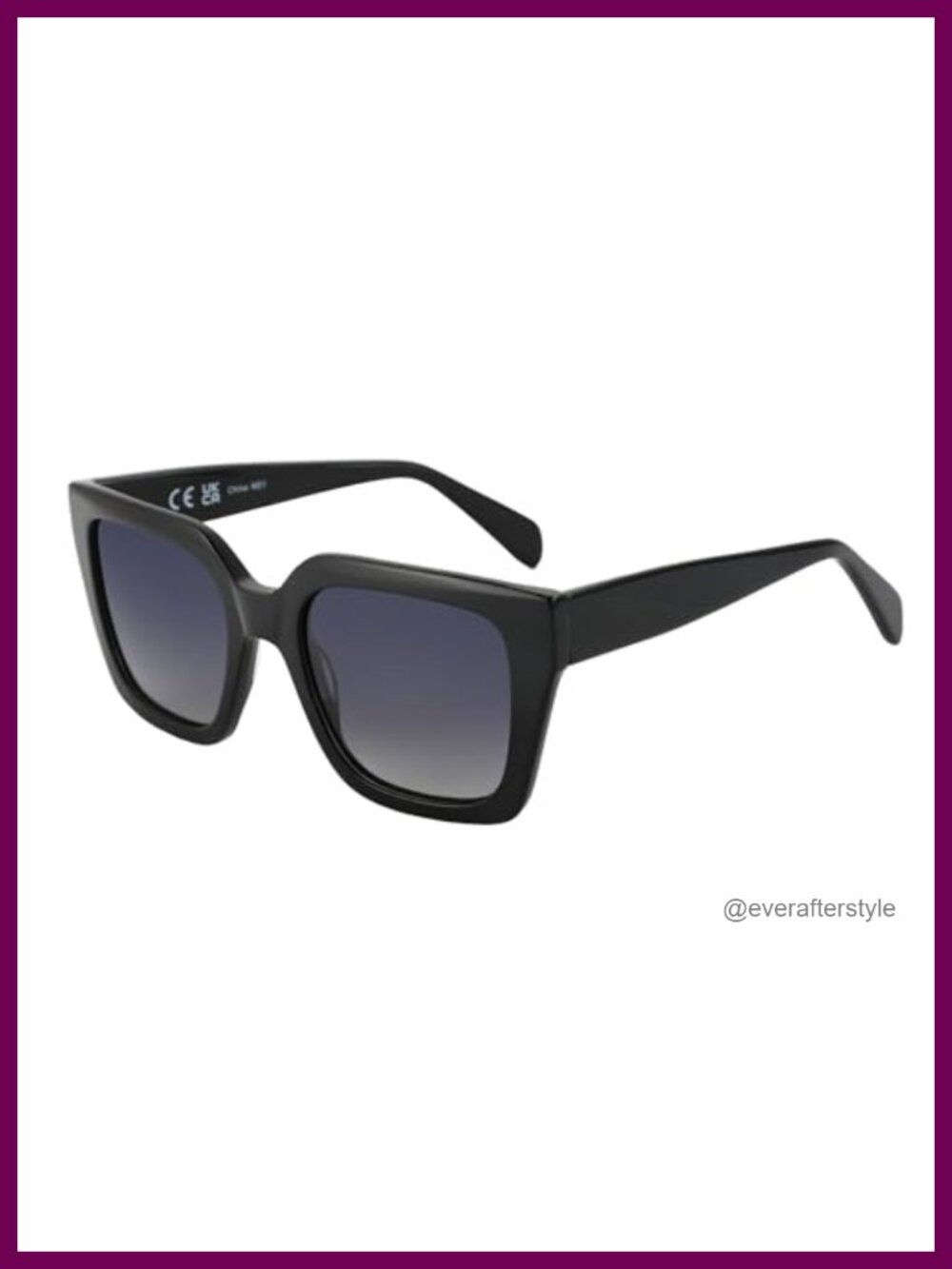 Oversized Polarized Square Sunglasses UV400 Protection Trendy Retro Cat Eye